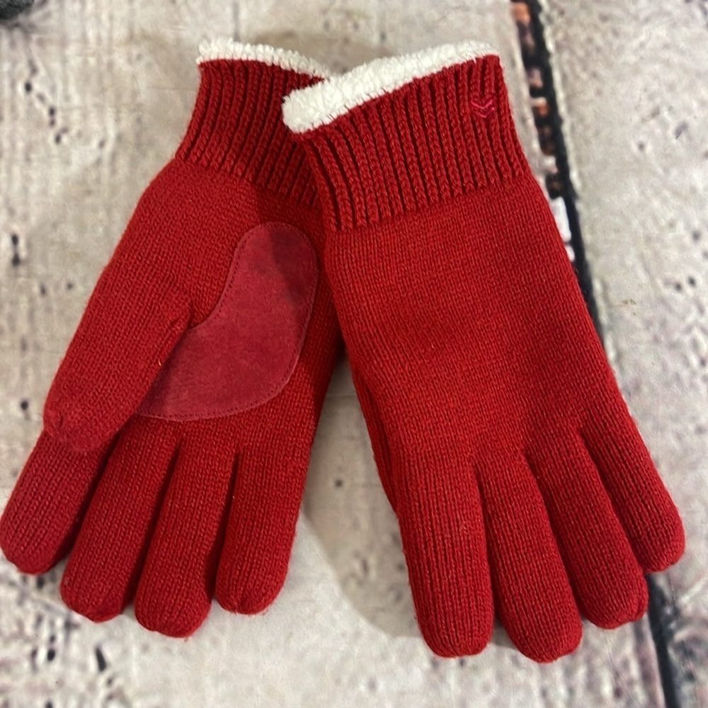 Sweater gloves ruby red - Picture 2 of 5